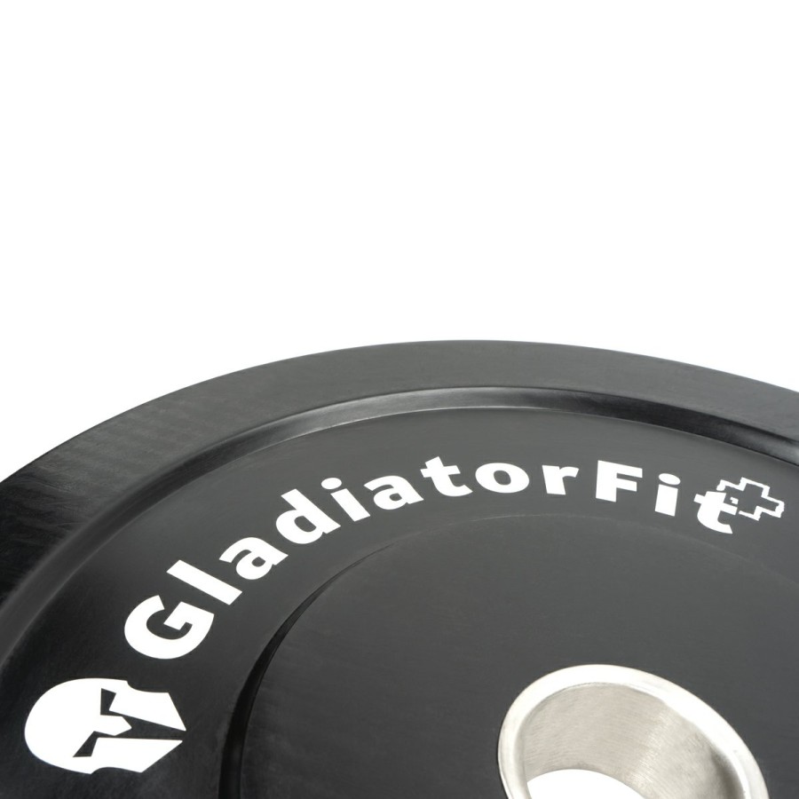 Discos De Peso | Gladiator Olympic Black Rubber "Bumper Plate" O 51Mm