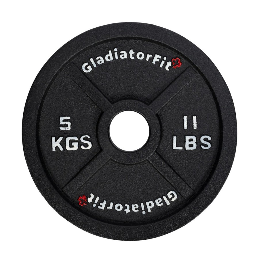 Otro | Gladiator Black Cast-Iron Olympic Disc O 51Mm