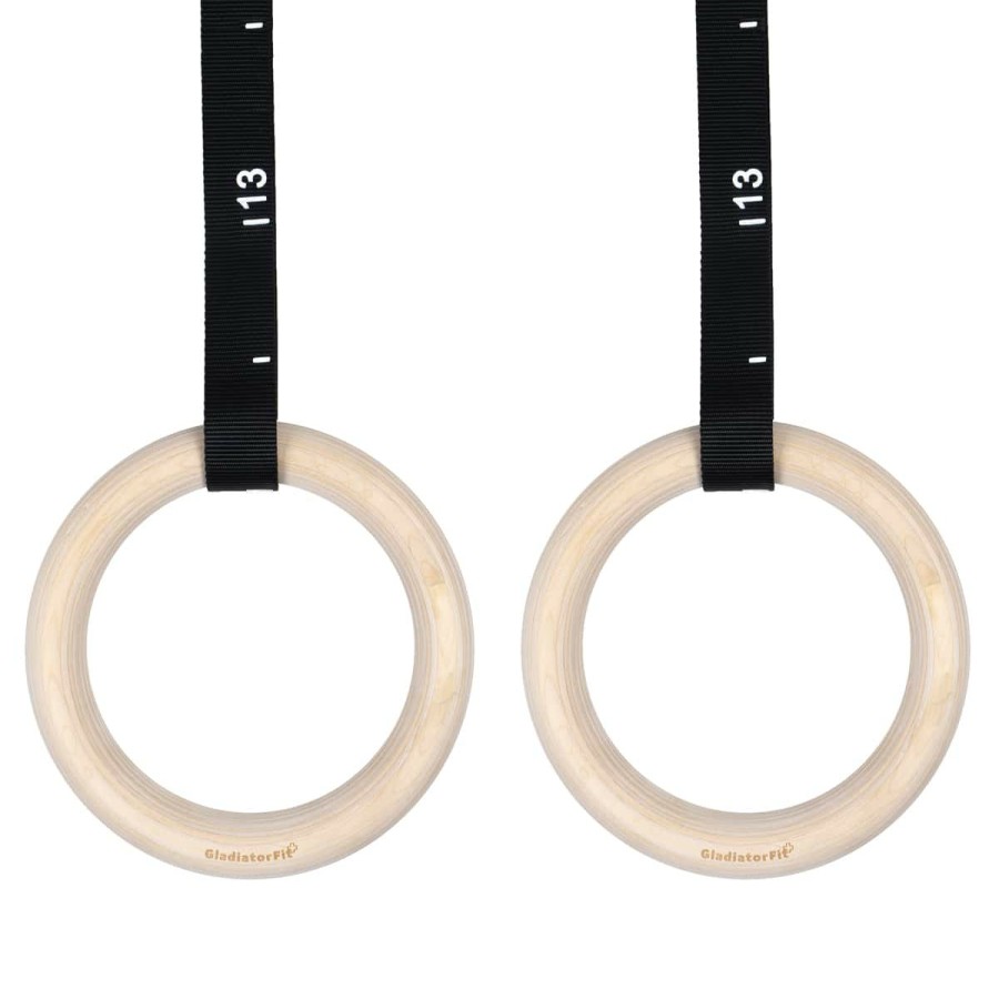 Otro | Gladiator Gymnastics Rings Wooden Crosstraining O 32Mm + Adjustable Straps