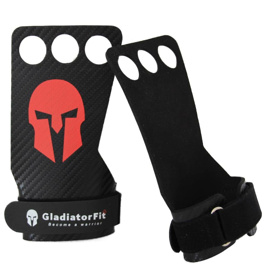 Otro | Gladiator Handgrips Crosstraining Gloves Three Fingers Carbon